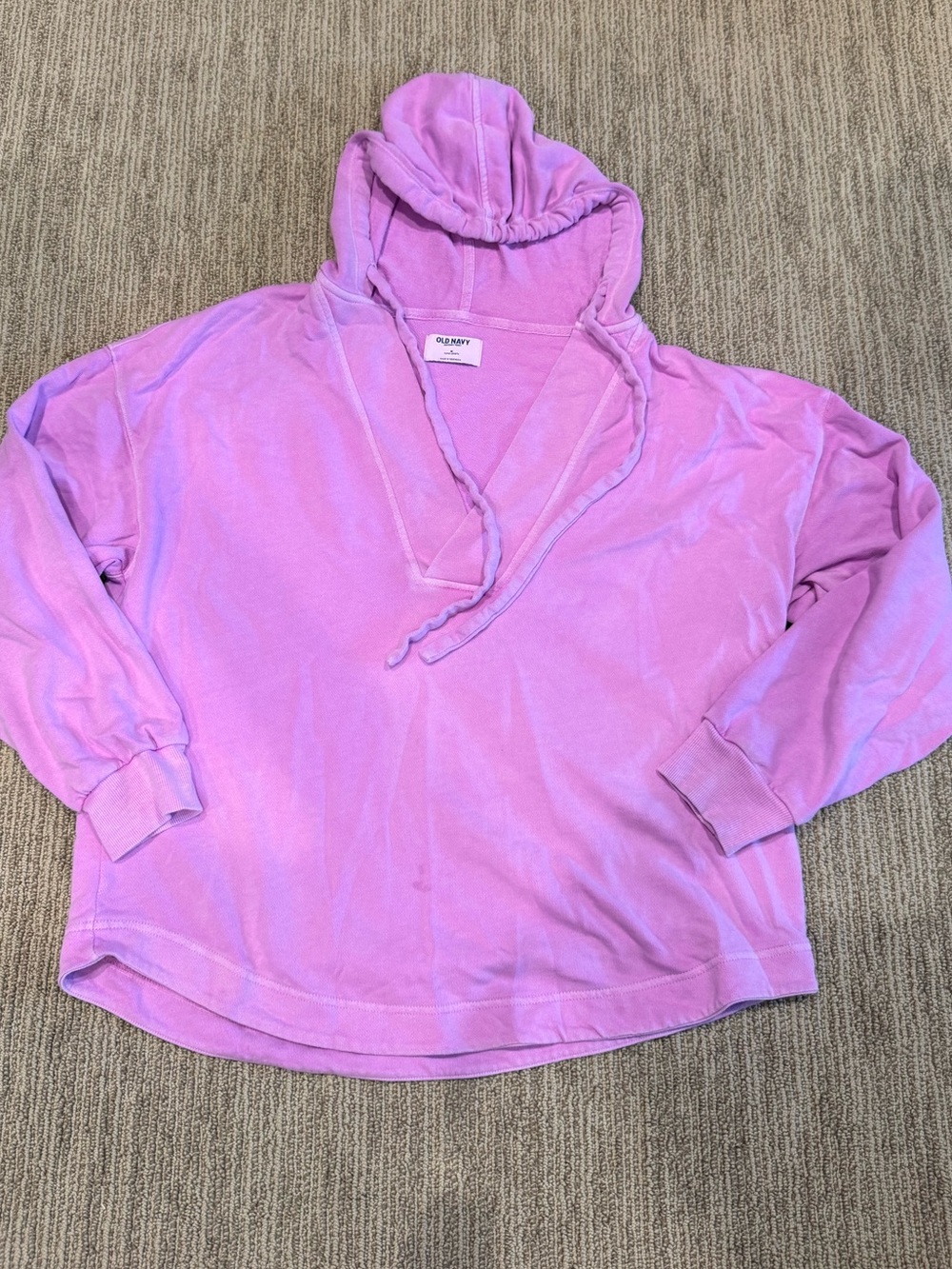 Old Navy Lavender V-Neck Pullover Hoodie